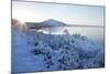 Pingvallavatn Lake with the Shore and Distant Mountains Covered in Snow-Lee Frost-Mounted Photographic Print