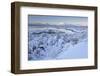 Pingvallavatn Lake with the Shore and Distant Mountains Covered in Snow-Lee Frost-Framed Photographic Print