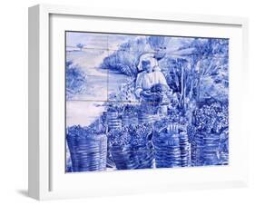 Pinhao Railway Station, Famous for Its Azulejos Tiles on Port Making, Douro Region, Portugal-R H Productions-Framed Photographic Print