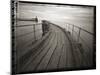 Pinhole Camera Image of View Along Timber Walkway, Blyth, Northumberland, England, UK-Lee Frost-Mounted Photographic Print