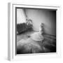 Pinhole Camera Shot of Sitting Topless Woman in Hoop Skirt-Rafal Bednarz-Framed Photographic Print