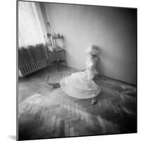 Pinhole Camera Shot of Sitting Topless Woman in Hoop Skirt-Rafal Bednarz-Mounted Photographic Print