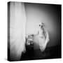 Pinhole Camera Shot of Standing Topless Woman in Hoop Skirt-Rafal Bednarz-Stretched Canvas