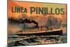 Pinillos Cruise Line-null-Mounted Premium Giclee Print