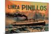 Pinillos Cruise Line-null-Mounted Art Print