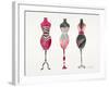 Pink 3 Dresses-Cat Coquillette-Framed Giclee Print