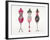 Pink 3 Dresses-Cat Coquillette-Framed Giclee Print