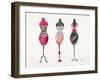 Pink 3 Dresses-Cat Coquillette-Framed Giclee Print