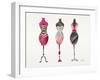 Pink 3 Dresses-Cat Coquillette-Framed Giclee Print