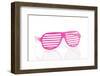 Pink 80'S Slot Glasses Isolated on White-ericlefrancais-Framed Photographic Print