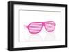 Pink 80'S Slot Glasses Isolated on White-ericlefrancais-Framed Photographic Print