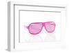 Pink 80'S Slot Glasses Isolated on White-ericlefrancais-Framed Photographic Print