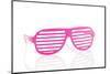 Pink 80'S Slot Glasses Isolated on White-ericlefrancais-Mounted Photographic Print