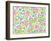 PInk and Blue Flowers-Suzanne Allard-Framed Art Print