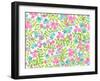 PInk and Blue Flowers-Suzanne Allard-Framed Art Print