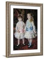 Pink and Blue or Portrait of the Demoiselles Cahen D'anvers by Pierre Auguste Renoir-null-Framed Giclee Print