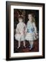 Pink and Blue or Portrait of the Demoiselles Cahen D'anvers by Pierre Auguste Renoir-null-Framed Giclee Print