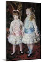 Pink and Blue or Portrait of the Demoiselles Cahen D'anvers by Pierre Auguste Renoir-null-Mounted Giclee Print