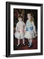 Pink and Blue or Portrait of the Demoiselles Cahen D'anvers by Pierre Auguste Renoir-null-Framed Giclee Print