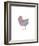 Pink and Blue Polka Dot Bird-John W^ Golden-Framed Giclee Print