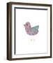 Pink and Blue Polka Dot Bird-John W^ Golden-Framed Giclee Print