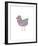 Pink and Blue Polka Dot Bird-John W^ Golden-Framed Giclee Print