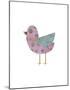 Pink and Blue Polka Dot Bird-John W^ Golden-Mounted Giclee Print