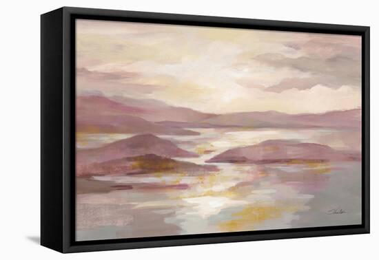 Pink and Gold Landscape-Silvia Vassileva-Framed Stretched Canvas