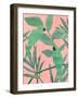 Pink and Green Birds of Paradise I-Annie Warren-Framed Art Print