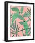 Pink and Green Birds of Paradise I-Annie Warren-Framed Art Print