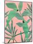 Pink and Green Birds of Paradise I-Annie Warren-Mounted Art Print