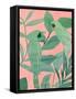 Pink and Green Birds of Paradise II-Annie Warren-Framed Stretched Canvas