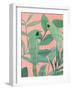 Pink and Green Birds of Paradise II-Annie Warren-Framed Art Print