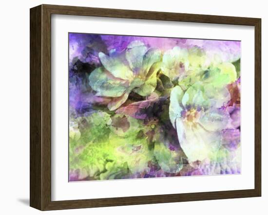 Pink and Green Floral Abstract-Dorothy Berry-Lound-Framed Giclee Print