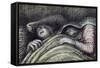 Pink and Green Sleepers-Henry Moore-Framed Stretched Canvas