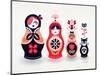 Pink and Navy Russian Dolls-Cat Coquillette-Mounted Giclee Print