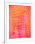 Pink and Orange Abstract Art Painting-T30Gallery-Framed Art Print