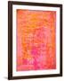 Pink and Orange Abstract Art Painting-T30Gallery-Framed Art Print