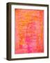 Pink and Orange Abstract Art Painting-T30Gallery-Framed Art Print