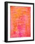 Pink and Orange Abstract Art Painting-T30Gallery-Framed Art Print