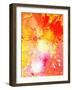 Pink and Orange Abstract Art Painting-T30Gallery-Framed Art Print