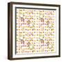 Pink and Orange Ducky Dots-Valarie Wade-Framed Premium Giclee Print