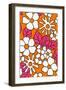 Pink and Orange Floral Pattern-null-Framed Art Print