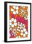 Pink and Orange Floral Pattern-null-Framed Art Print