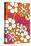 Pink and Orange Floral Pattern-null-Stretched Canvas