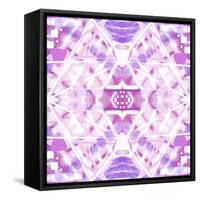 Pink and Purple Abstract-Deanna Tolliver-Framed Stretched Canvas