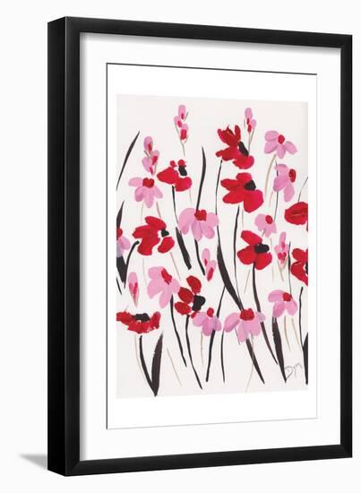 Pink and Red Field I-Beverly Dyer-Framed Art Print