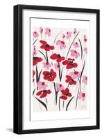 Pink and Red Field II-Beverly Dyer-Framed Art Print