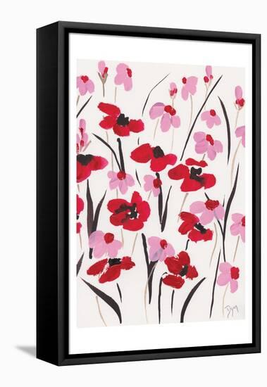 Pink and Red Field II-Beverly Dyer-Framed Stretched Canvas