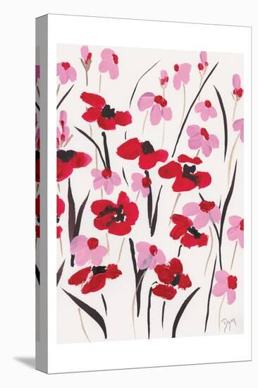 Pink and Red Field II-Beverly Dyer-Stretched Canvas